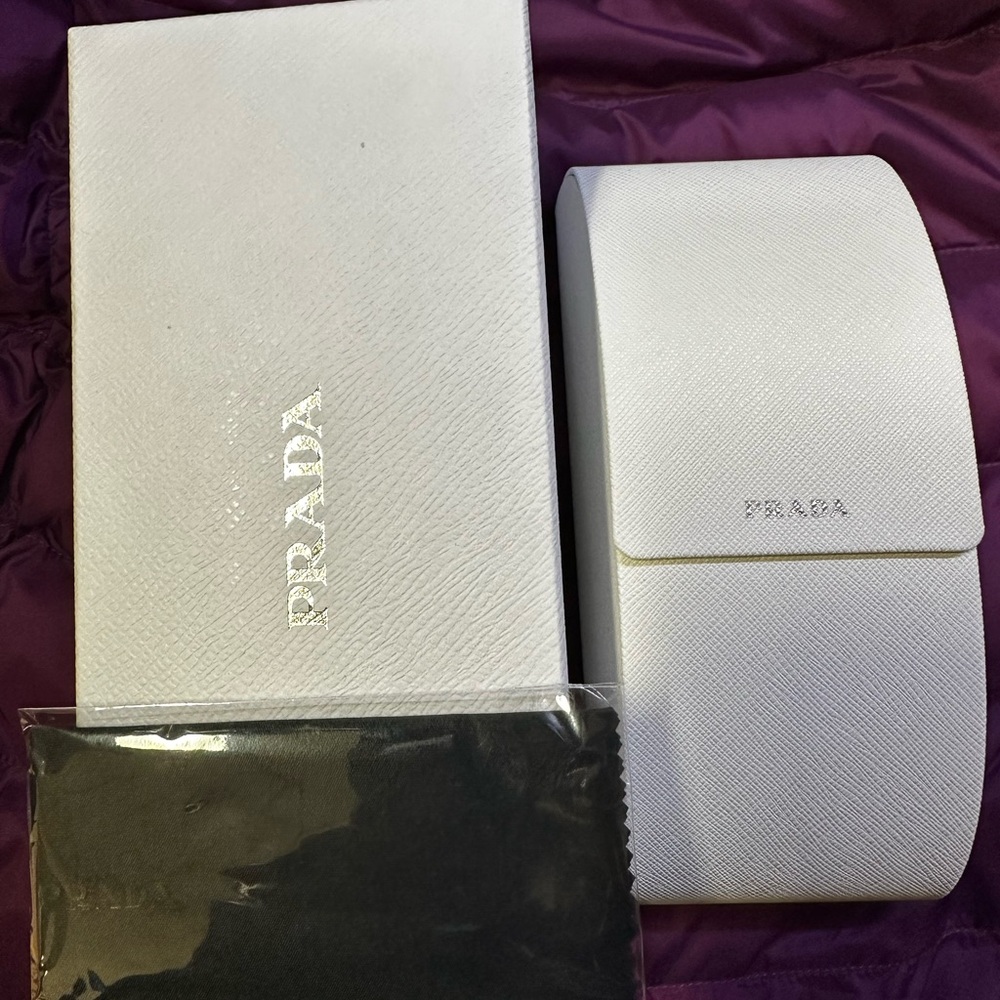 Prada White Sunglass Case